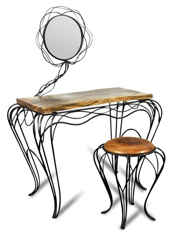 Lot 223 - Attributed to André Dubreuil, a dressing table and stool, circa 1985