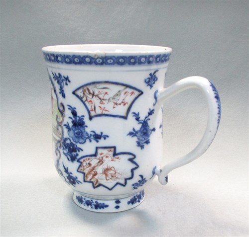 Lot 244 - An 18th century Chinese famille rose pint mug