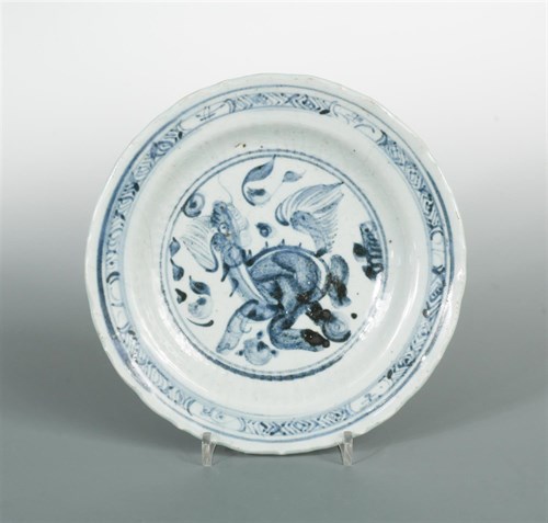 Lot 74 - A 15th century Ming dynasty dish