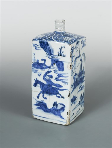 Lot 134 - A transitional period square bottle