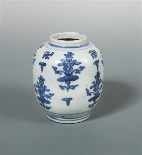 Lot 88 - A Ming dynasty ovoid jar