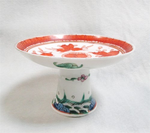 Lot 267 - A late 19th century iron red Tazza,the...