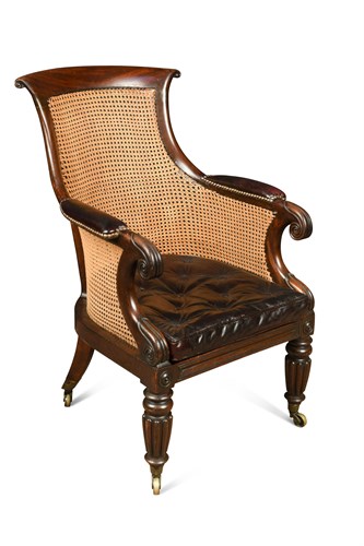 Lot 362 - A Regency mahogany library bergere