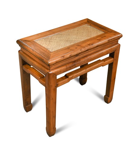 Lot 401 - A Chinese yew wood stool
