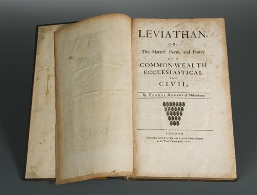 Lot 100 - HOBBES (Thomas) Leviathan. 3rd edition 1651...