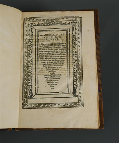 Lot 98 - HENRY VIII. Acts. Anno XIII et XV Henrici...