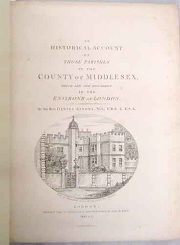 Lot 398 - LYSONS (Rev. Daniel) The Environs of London, 4...