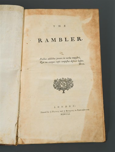 Lot 103 - JOHNSON (Dr Samuel) The Rambler, 1751, folio,...