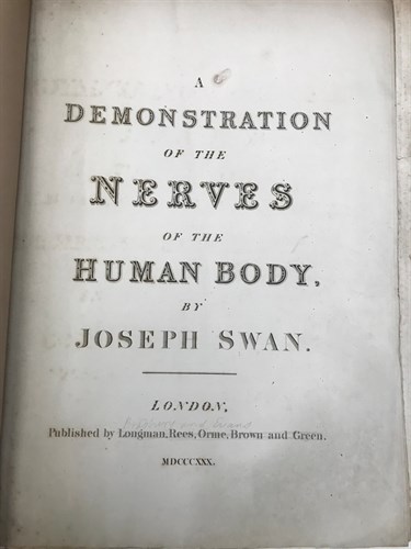 Lot 407 - SWAN (Joseph) A Demonstration of the Nerves of...