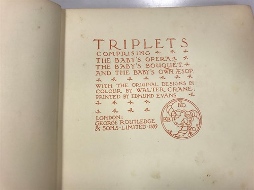 Lot 286 - CRANE, (Walter) Triplets. George Routledge &...