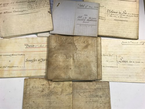 Lot 177 - A collection of 27 parchment and vellum deeds...