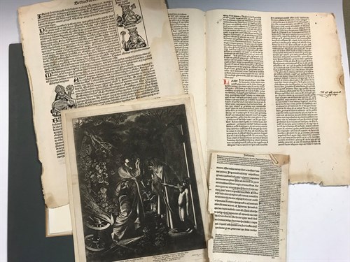 Lot 185 - A group of early printed book leaves,...