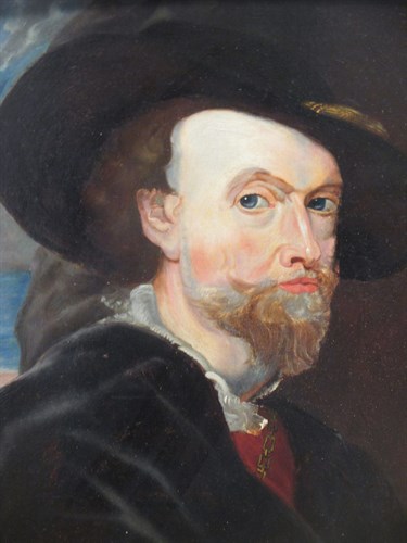 Lot 325 - Portrait of Rubens, oil on panel
