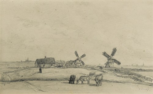 Lot 452 - Manner of Eugène Boudin (French, 1824-1898),...