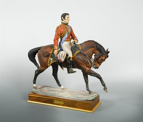 Lot 25 - A Royal Worcester equestrian figure of Arthur Wellesley, 1st Duke of Wellington, circa 1969