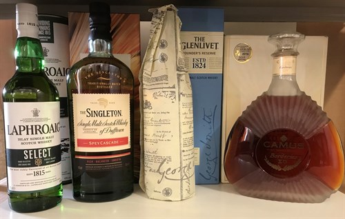 Lot 176 - Cognac and Whisky. Camus Borderies XO (Gold...