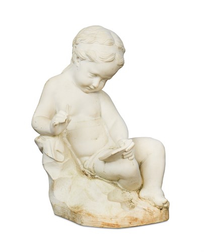 Lot 216 - A reconstituted marble figure of a young...