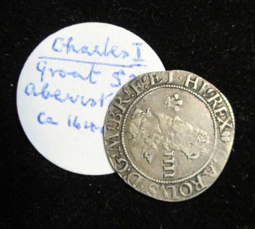 Lot 244 - Charles I groat with Aberystwyth mint mark,...