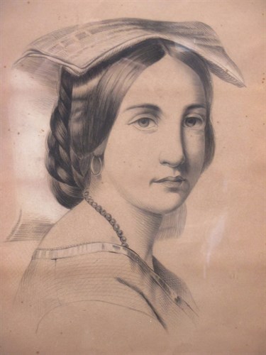 Lot 338 - English School, 19th Century, A pencil drawing...