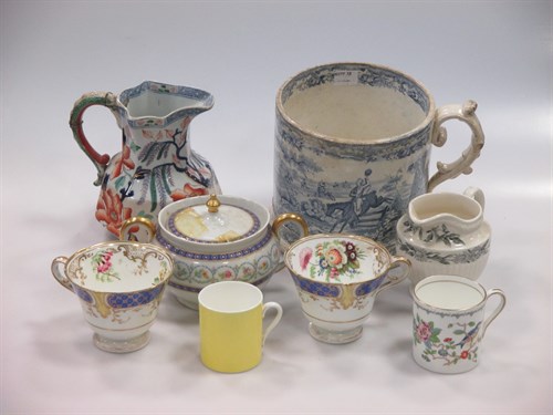 Lot 64 - A Mortlocks blue & floral decorated part...