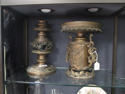Lot 164 - A Japanese brass pedestal, circa 1880