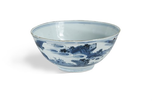 Lot 70 - A Chinese blue and white bowl, Ming Dynasty