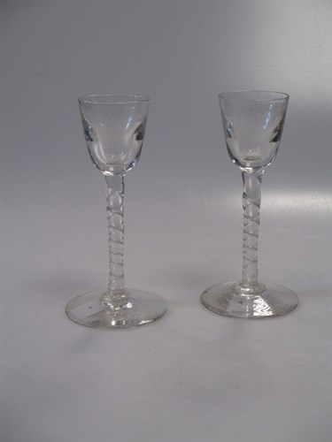 Lot 118 - A pair of 18th century style Dutch ale glasses...