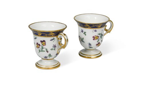 Lot 29 - A pair of Sevres ice cups, circa 1793-1800