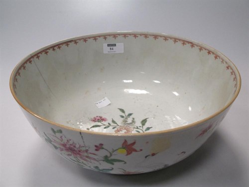 Lot 84 - Famille rose bowl (cracked)