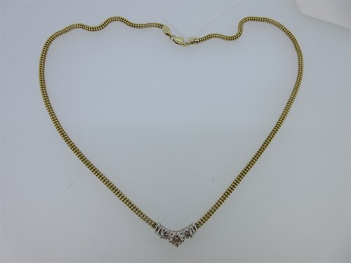 Lot 213 - An Italian diamond set and fancy link chain necklace