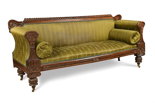 Lot 578 - A William IV rosewood framed sofa