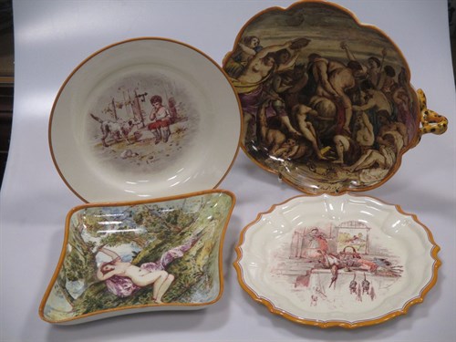 Lot 127 - A Wedgwood creamware lozenge shaped dish,...