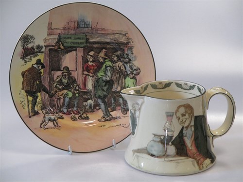 Lot 166 - A Doulton series ware jug and a plate