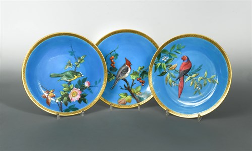 Lot 13 - A Minton dessert service, attributed to William Mussill, circa 1870