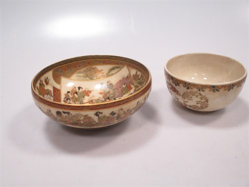 Lot 223 - Two early 20th century Satsuma bowls