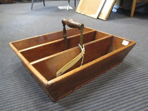 Lot 251 - A 19th century three division mahogany cutlery...