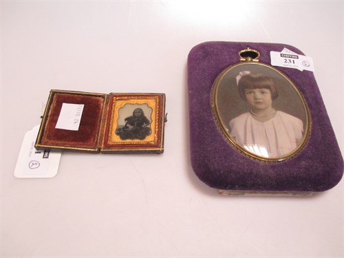Lot 231 - An early Victorian photograph of a young girl,...
