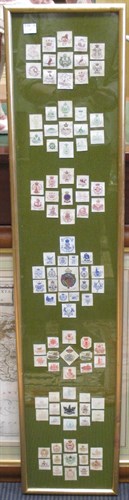 Lot 252 - A framed set of letterhead crests 105 x 22cm
