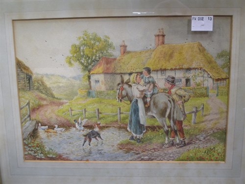 Lot 345 - A.D. Bell, three watercolours 17 x 24cm