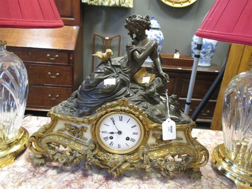 Lot 199 - A 19th century French mantel clock