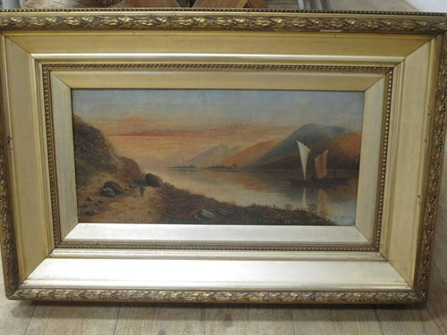 Lot 328 - H E Wilson, Loch scenes, oil on canvas, a pair...