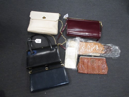 Lot 228 - A group of bags and gloves (50's to 60's)