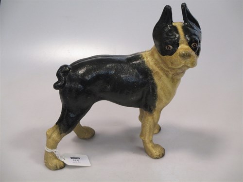 Lot 114 - A cast iron pug dog approx 24.5cm high