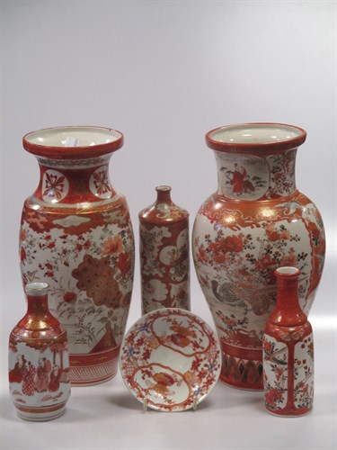 Lot 135 - A collection of kutani wares