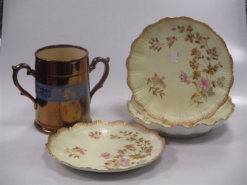 Lot 137 - A Limoges painted and gilded dessert service...