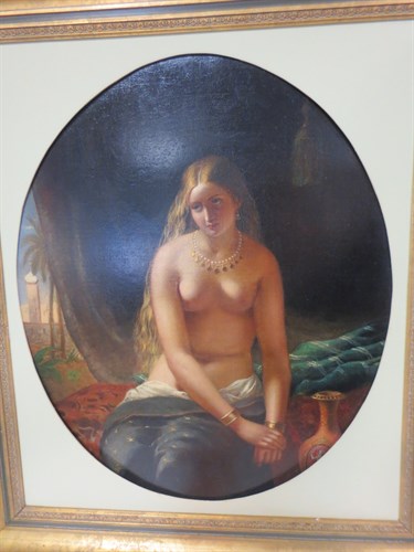 Lot 392 - Circle of William Etty, RA, Harem girl wearing...