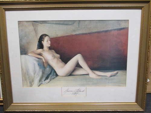 Lot 362 - After Romano Stefanelli, nude study, colour...