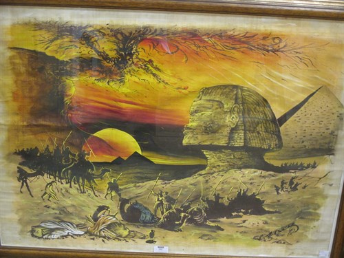 Lot 392 - An Egyptian painting on papyrus