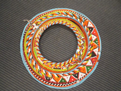 Lot 225 - An early 20th century beadwork panel possibly...