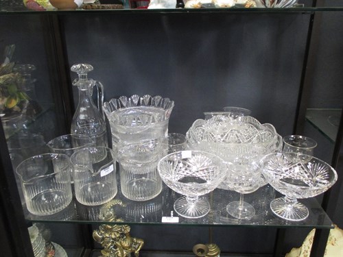 Lot 140 - Items of glassware to include a wine cooler,...